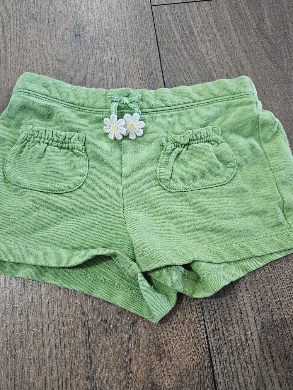 Green Gymboree with Daisy Tie Detail Shorts Size 3T